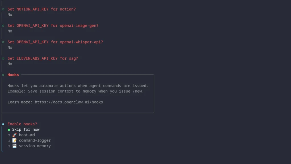 Enable hooks