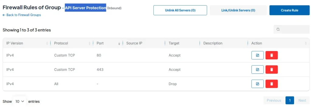 API Server Firewall